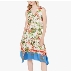 Tommy Hilfiger NWT blouson 18w plus size sleeveless flowers cocktail dress